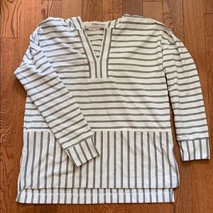 Black and White Striped Sweatshirt